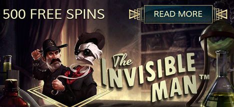500 FreeSpins on The Invisible Man