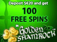 100 free spins in Golden Shamrock